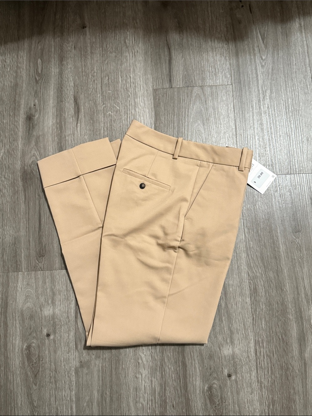 Zara Straight Leg Pants in Beige